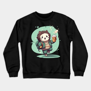 Cat with boba Crewneck Sweatshirt